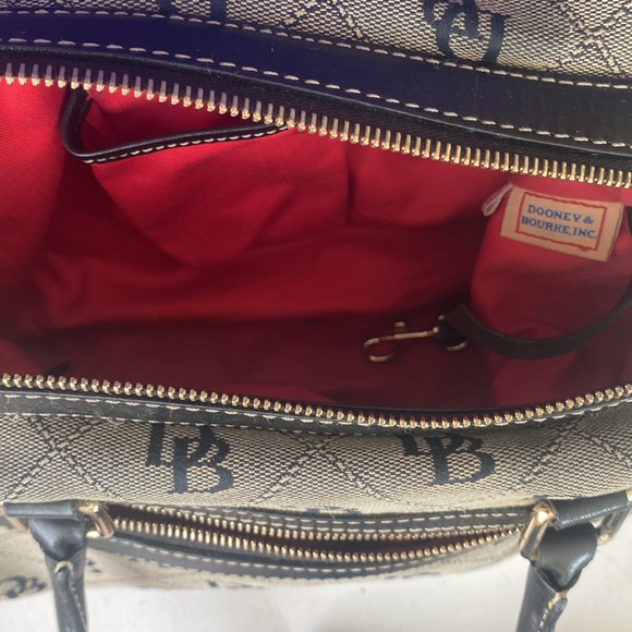 Dooney & Bourke Black And Grey Double Pocket Tote Bag - Picture 10 of 13